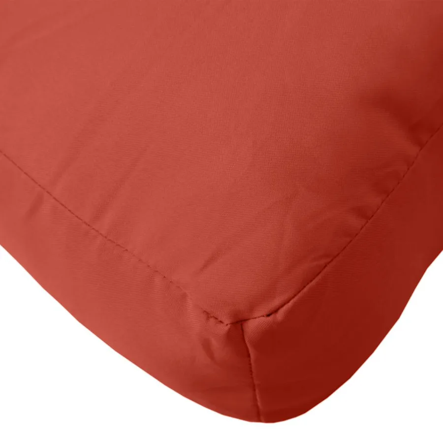 Coussin de palette rouge mélangé 60x60x9,5 cm tissu - 5