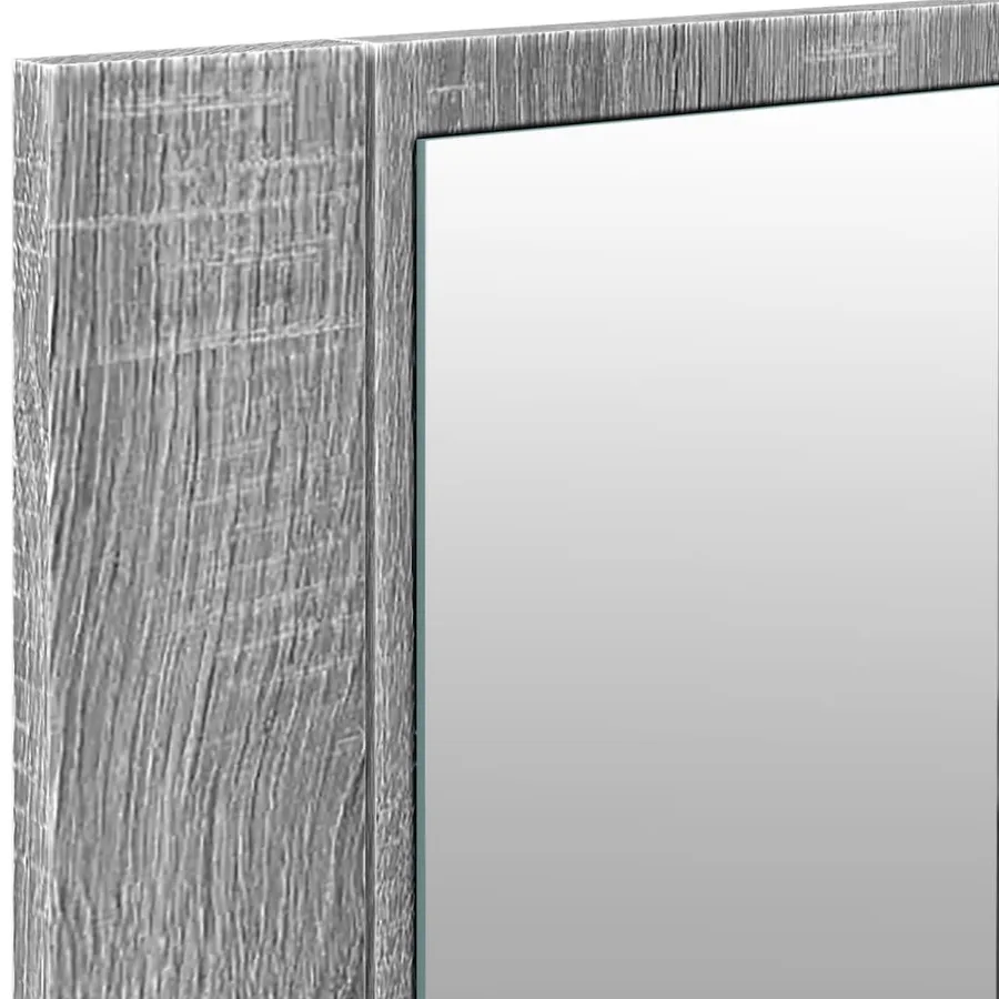 Armoire à miroir à LED de bain gris sonoma 100x12x45 cm - 10
