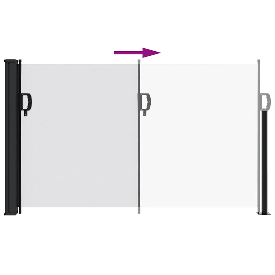 Auvent latéral rétractable blanc 120x600 cm - 5