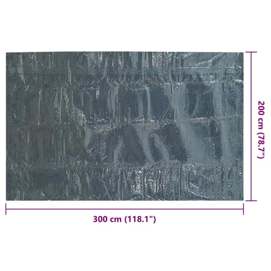 Film solaire de piscine flottant PE 300x200 cm Noir et bleu - 6
