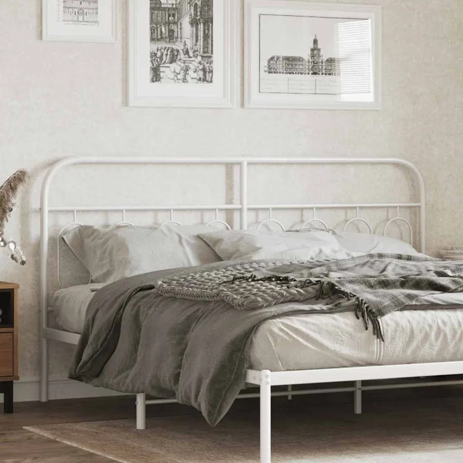 Tête de lit de remplacement métal blanc 160 cm