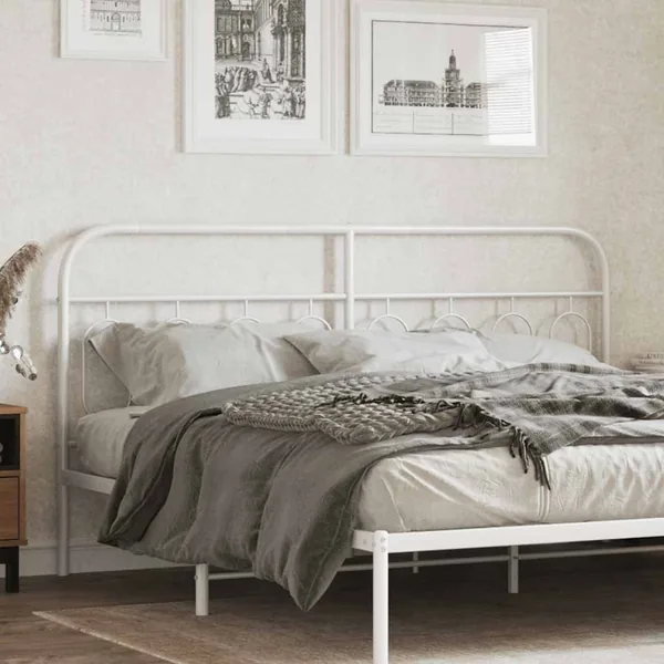Tête de lit de remplacement métal blanc 160 cm