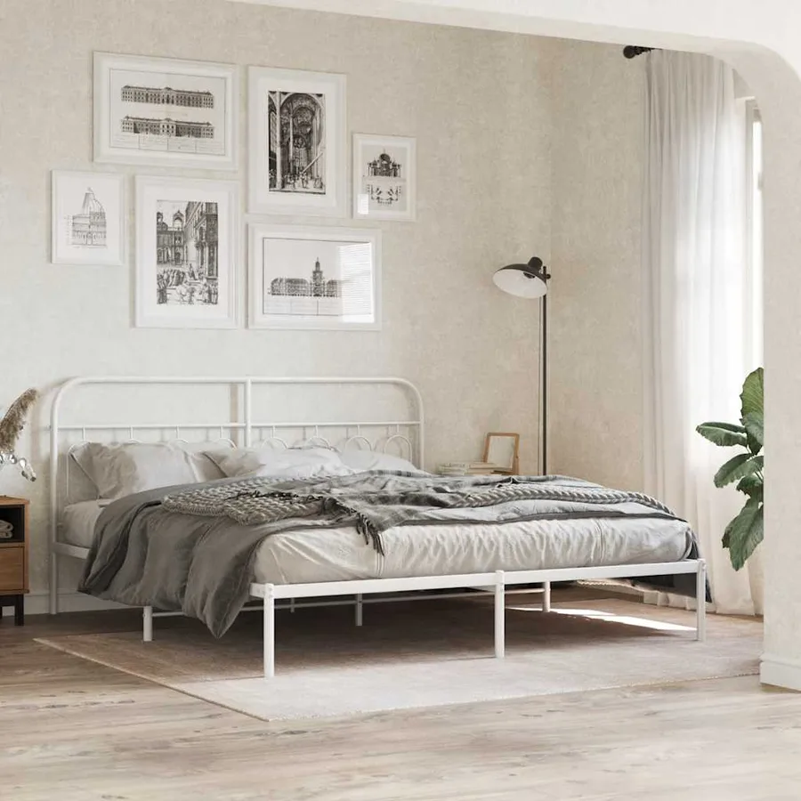 Tête de lit de remplacement métal blanc 160 cm - 3
