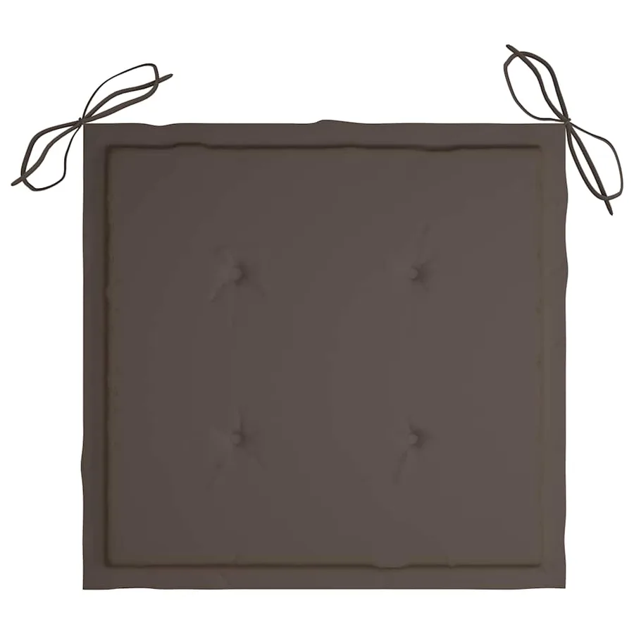 Chaises de jardin lot de 8 avec coussins Bois de teck massif - 10
