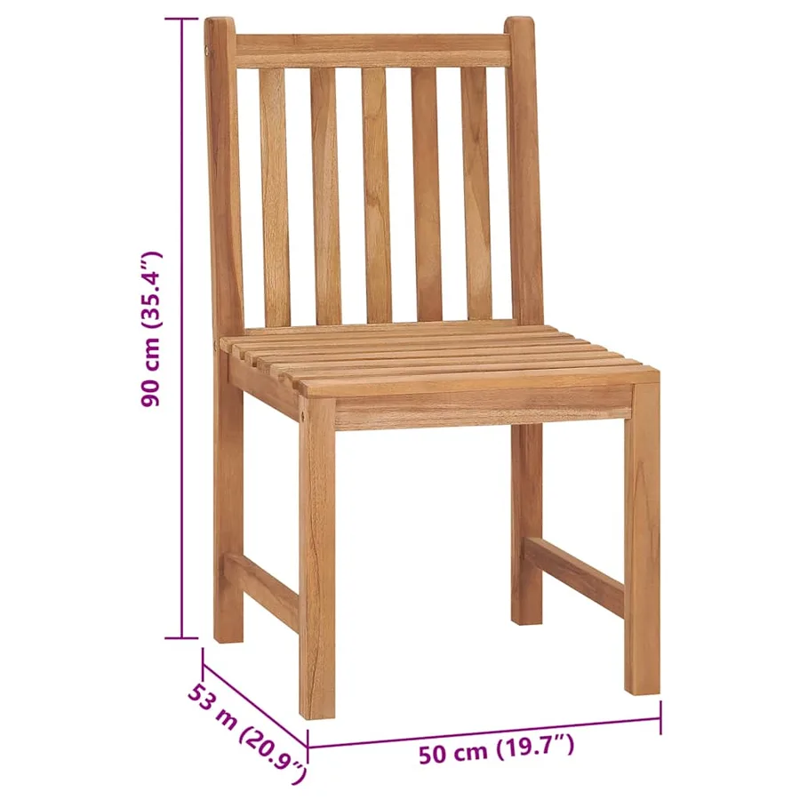 Chaises de jardin lot de 8 avec coussins Bois de teck massif - 12