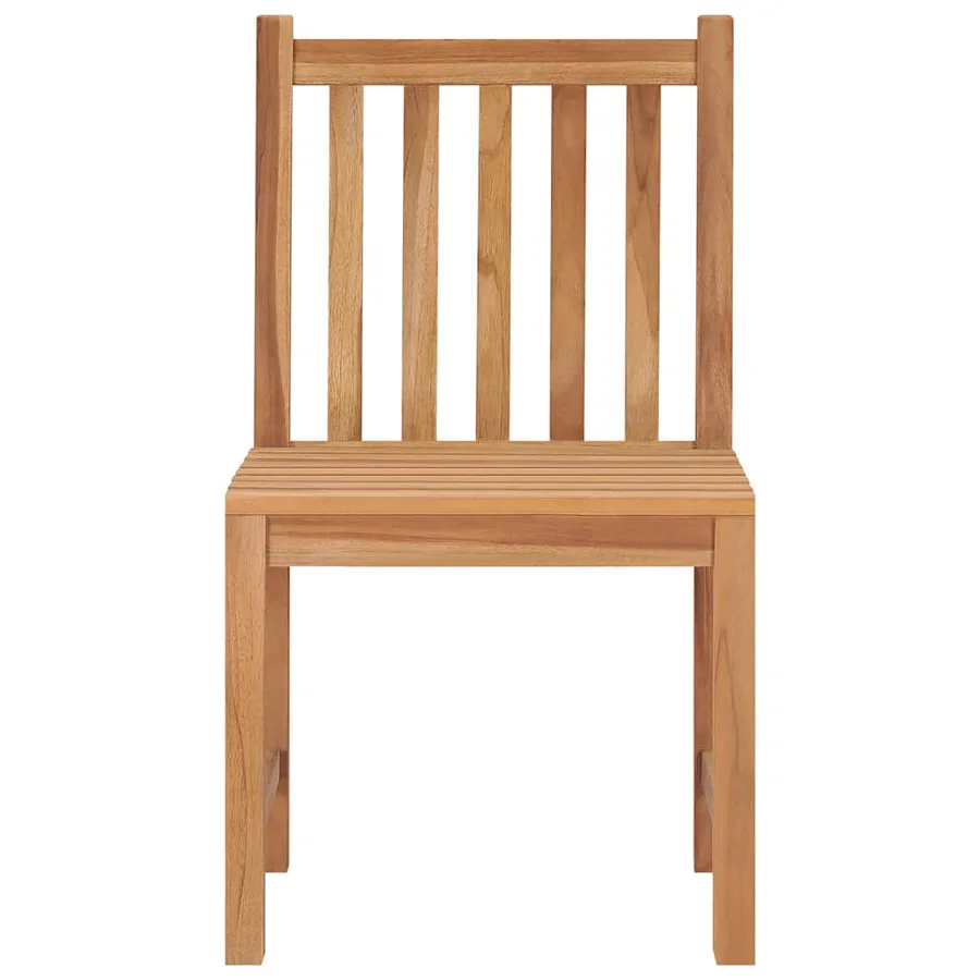 Chaises de jardin lot de 8 avec coussins Bois de teck massif - 4