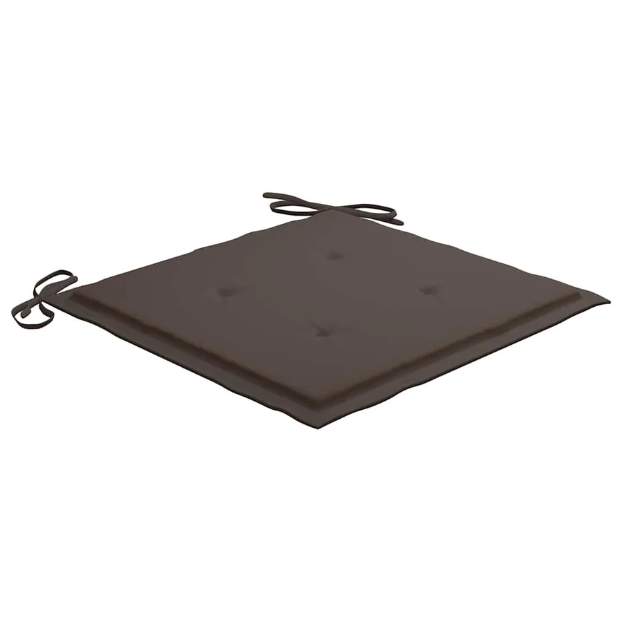 Chaises de jardin lot de 8 avec coussins Bois de teck massif - 9