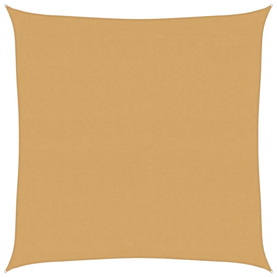 Voile d'ombrage 160 g/m² carré sable 4x4 m PEHD - 2