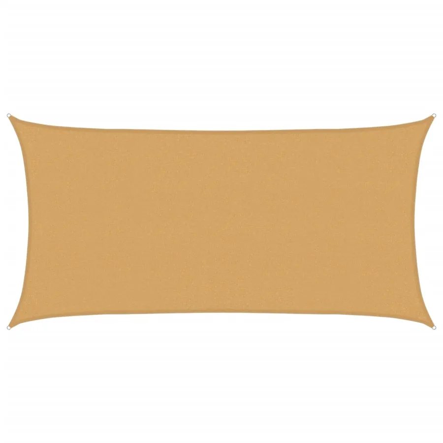 Voile d'ombrage 160 g/m² rectangulaire sable 2,5x4,5m PEHD - 2