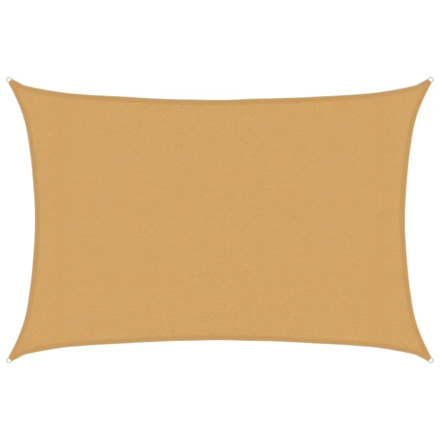 Voile d'ombrage 160 g/m² rectangulaire sable 3x4,5 m PEHD - 2
