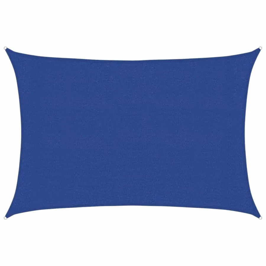 Voile d'ombrage 160 g/m² rectangulaire bleu 3x4,5 m PEHD - 2