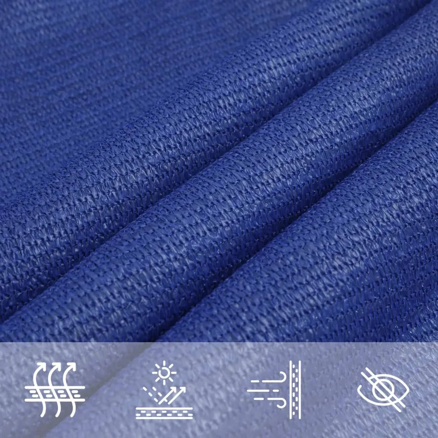 Voile d'ombrage 160 g/m² rectangulaire bleu 3x4,5 m PEHD - 5