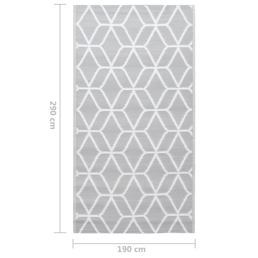 Tapis d'extérieur ARAKIL Gris 190x290 cm PP - 7