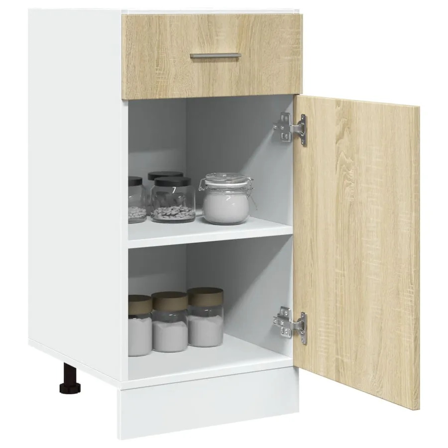Armoire à tiroirs inférieure "Lyon" Chêne Sonoma 40 x 46 x 81,5 cm Bois d'ingénierie - 4