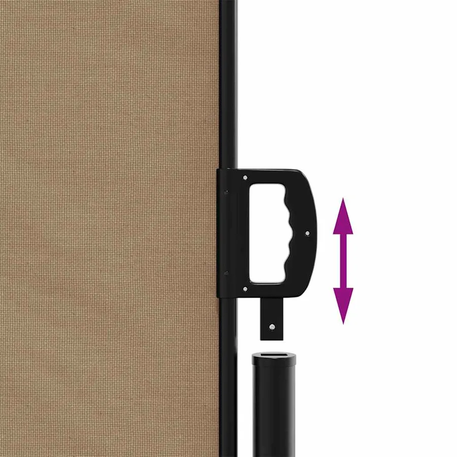 Auvent latéral rétractable taupe 120x500 cm - 6
