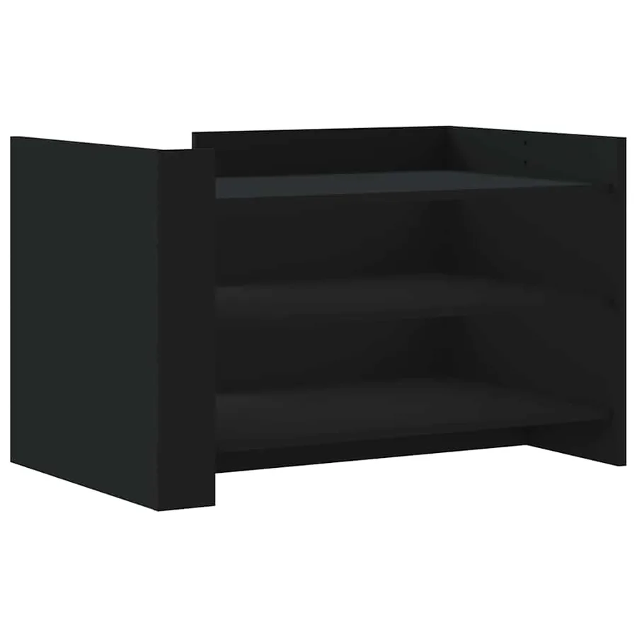 Table basse noir 80x50x50 cm bois d'ingénierie - 2