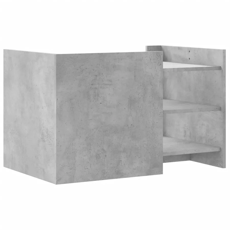 Table basse gris béton 80x50x50 cm bois d'ingénierie - 6