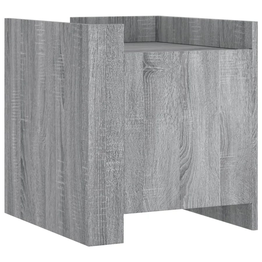Table de chevet sonoma gris 45x50x50 cm bois d'ingénierie - 2