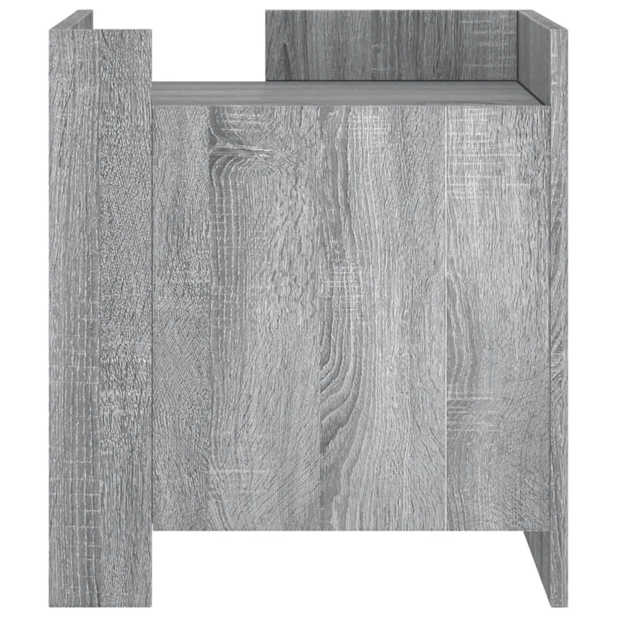 Table de chevet sonoma gris 45x50x50 cm bois d'ingénierie - 4
