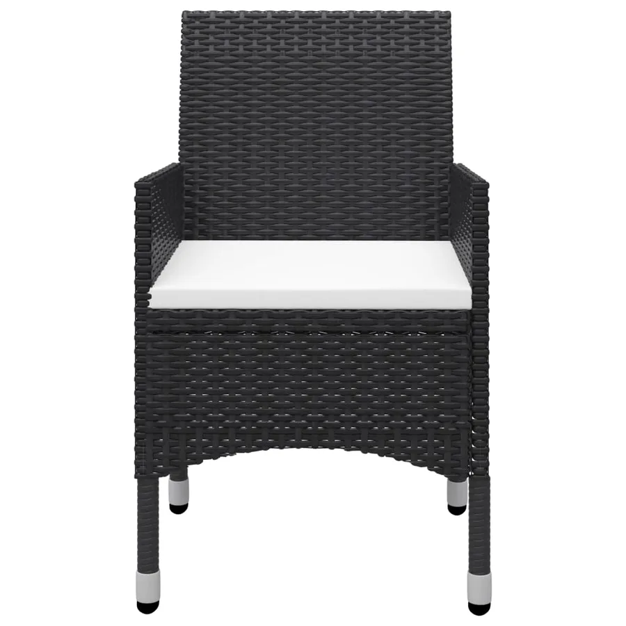 Ensemble à manger de jardin 5 pcs Noir - 7