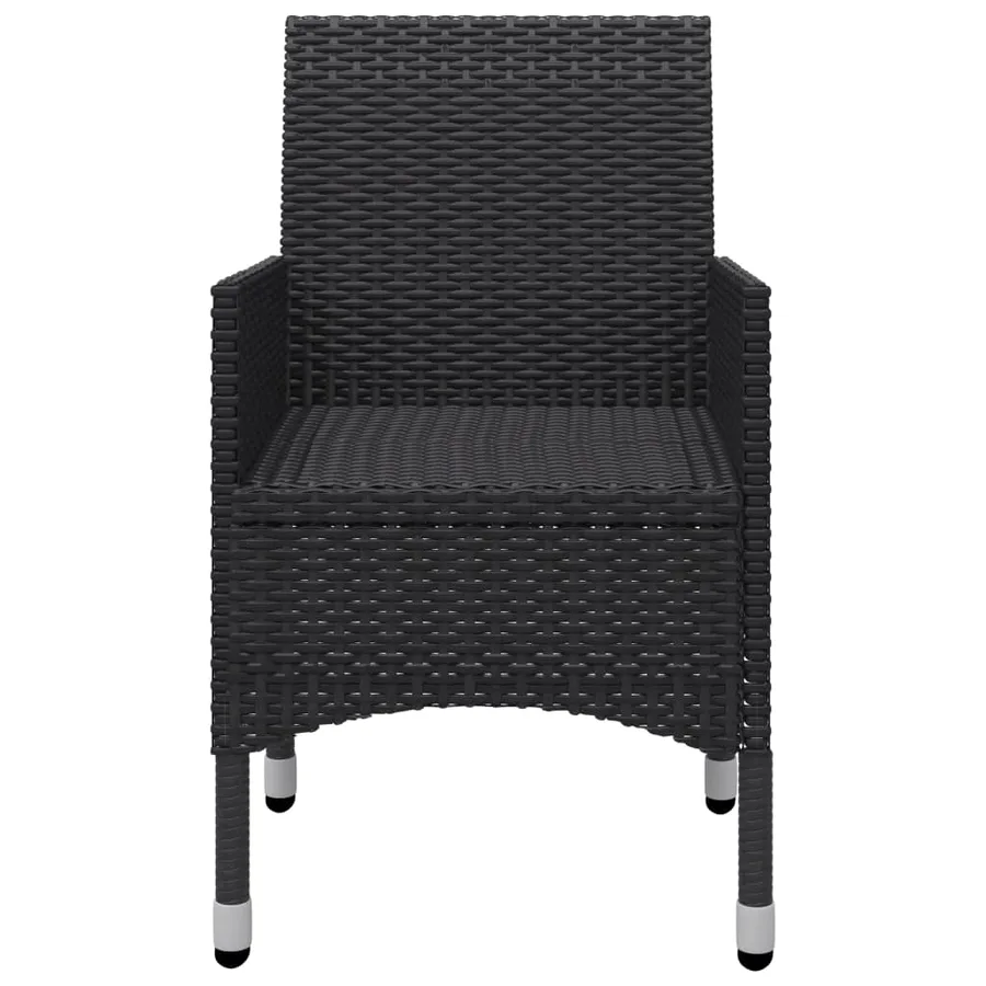 Ensemble à manger de jardin 5 pcs Noir - 9