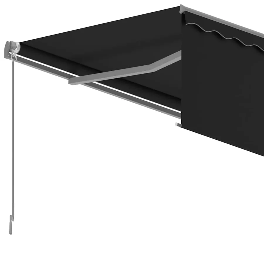 Auvent rétractable automatique avec store 5x3 m Anthracite - 4