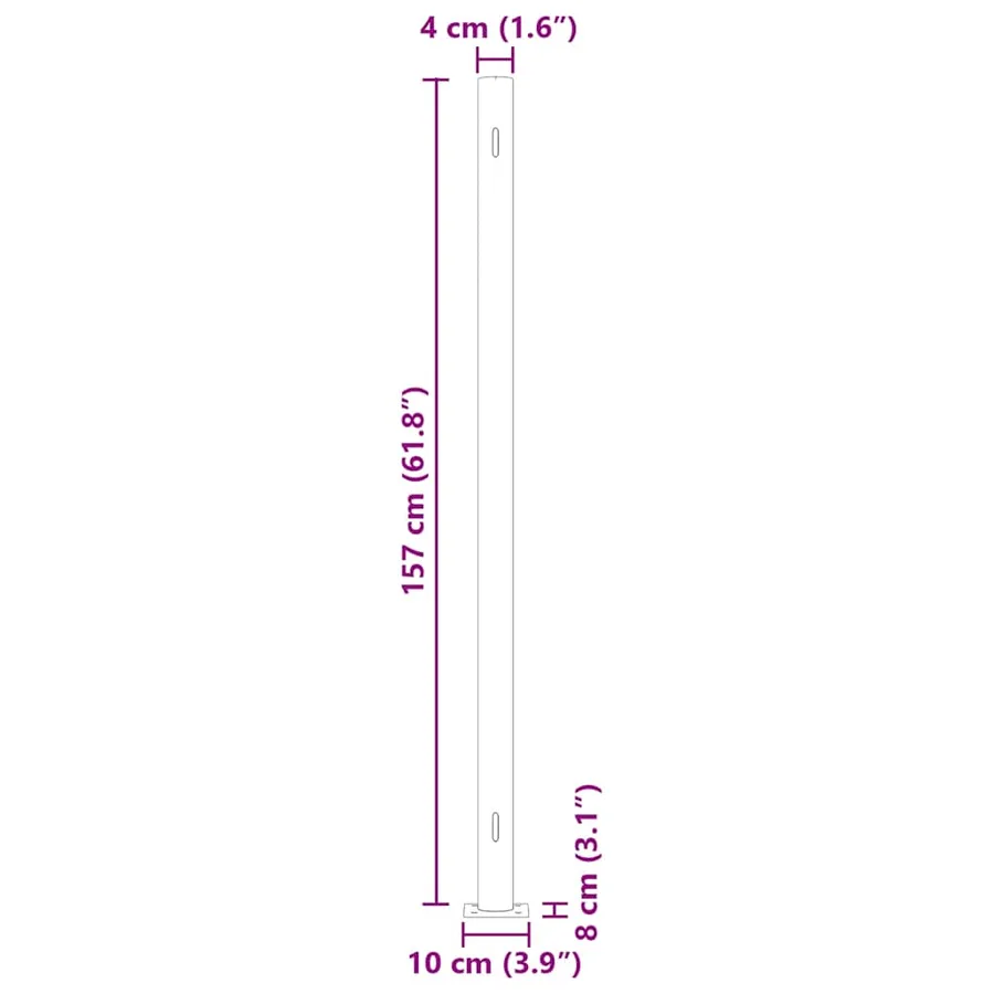 Auvent latéral rétractable de patio 600x160 cm gris - 11