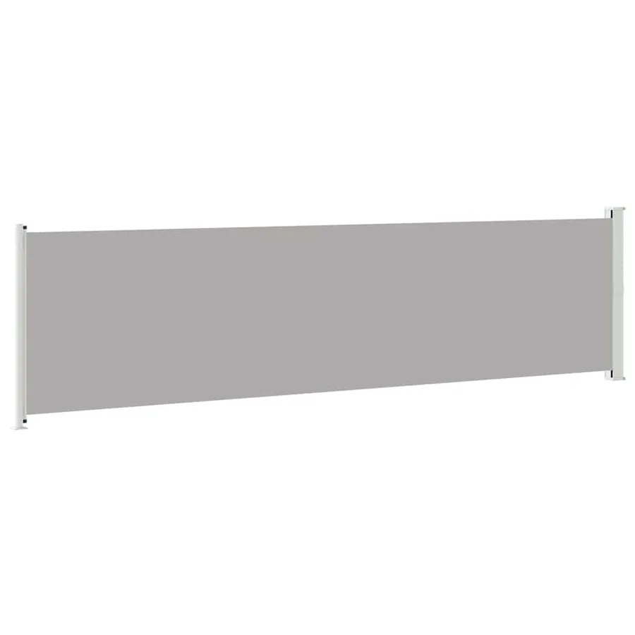 Auvent latéral rétractable de patio 600x160 cm gris - 6