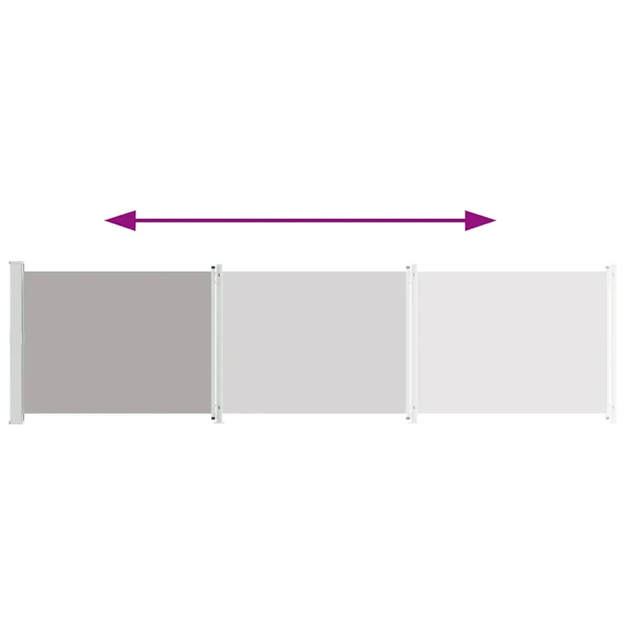 Auvent latéral rétractable de patio 600x160 cm gris - 7