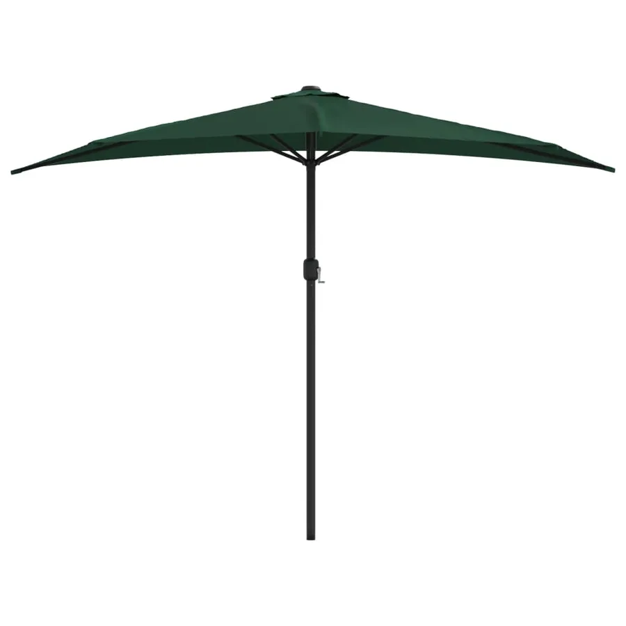 Parasol de balcon avec mât en aluminium Vert 300x155 cm Demi - 3
