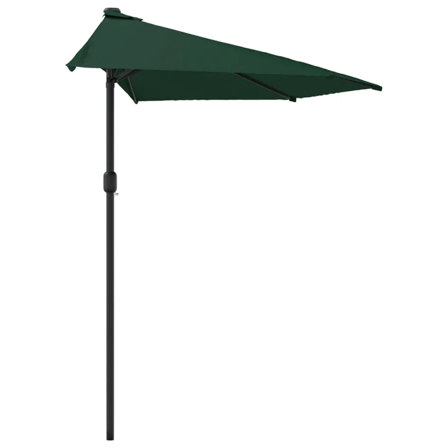 Balcony parasol with aluminium pole Green 300x155 cm Half - 4