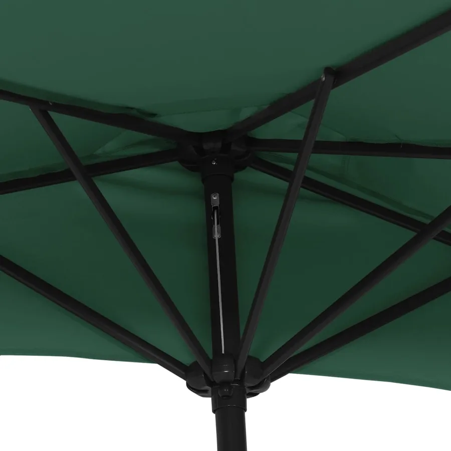 Balcony parasol with aluminium pole Green 300x155 cm Half - 6