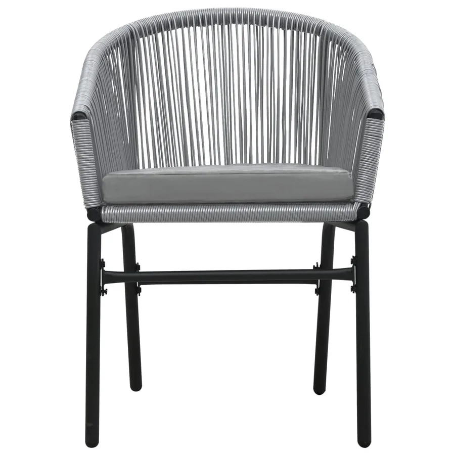 Ensemble à manger de jardin 9 pcs Gris - 5