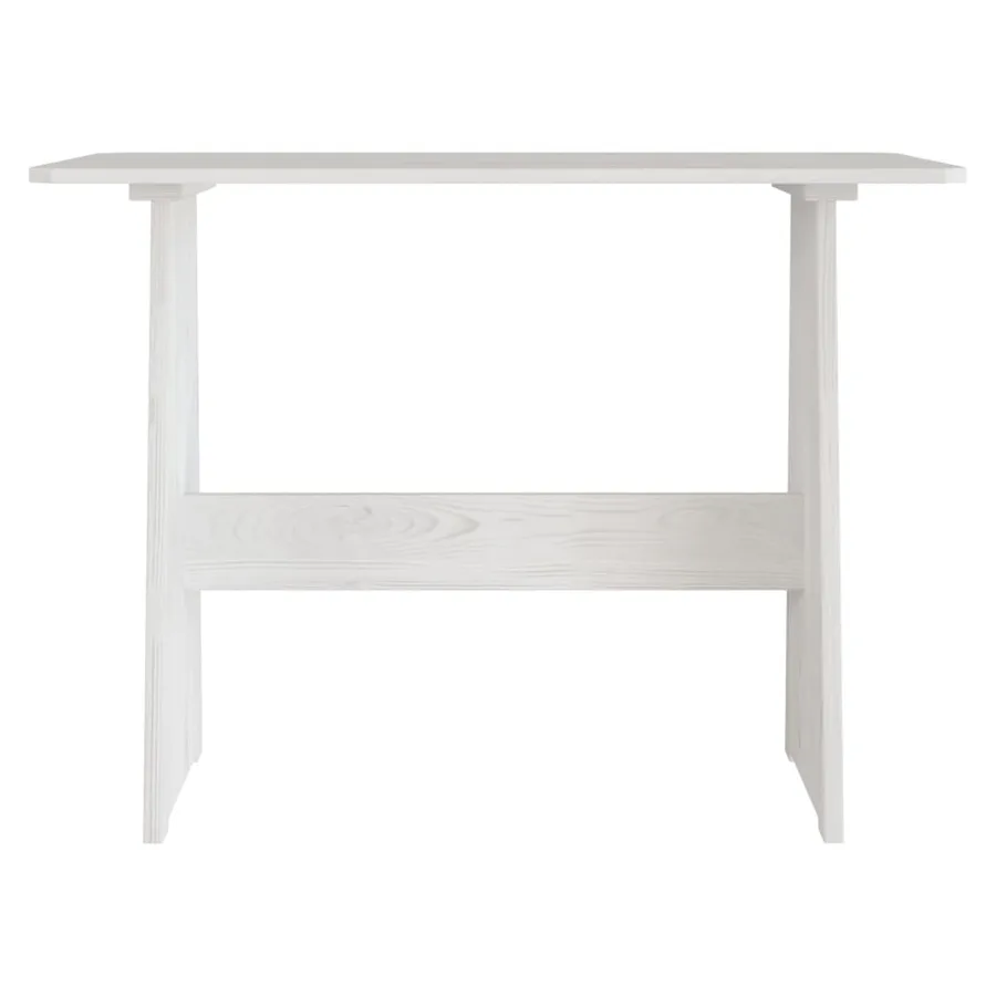 Table à manger avec banc REINE blanc bois de pin solide - 6