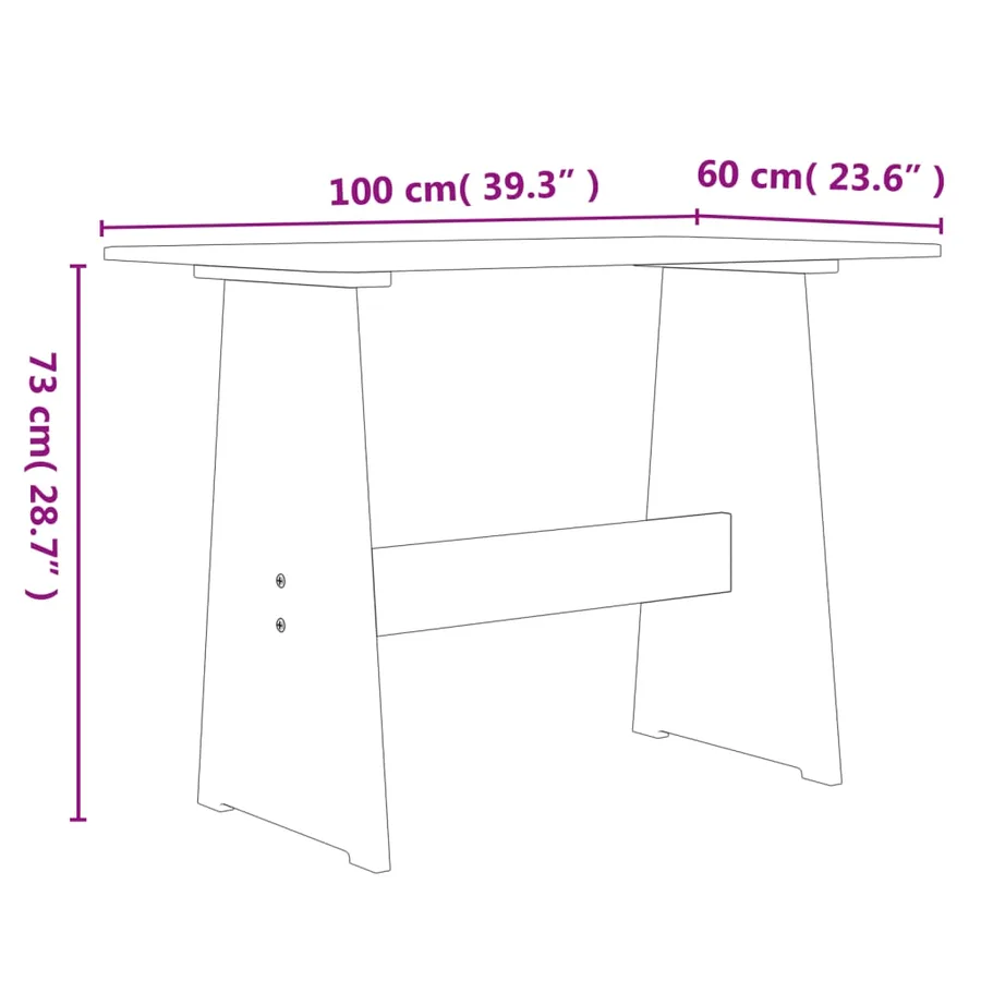 Table à manger avec banc REINE blanc bois de pin solide - 8
