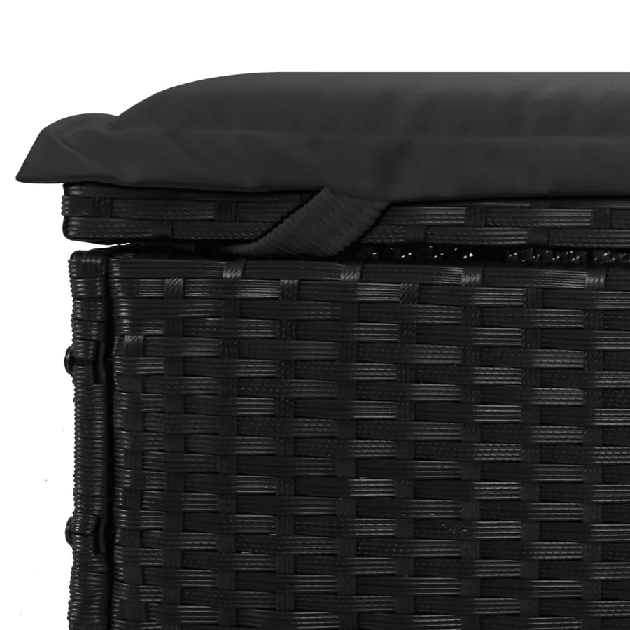 Transat 2 places avec toit rond noir 211x112x140 cm - 11
