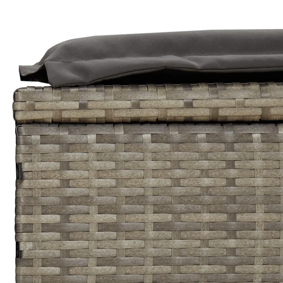 Transat 2 places avec toit rond noir 211x112x140 cm - 23