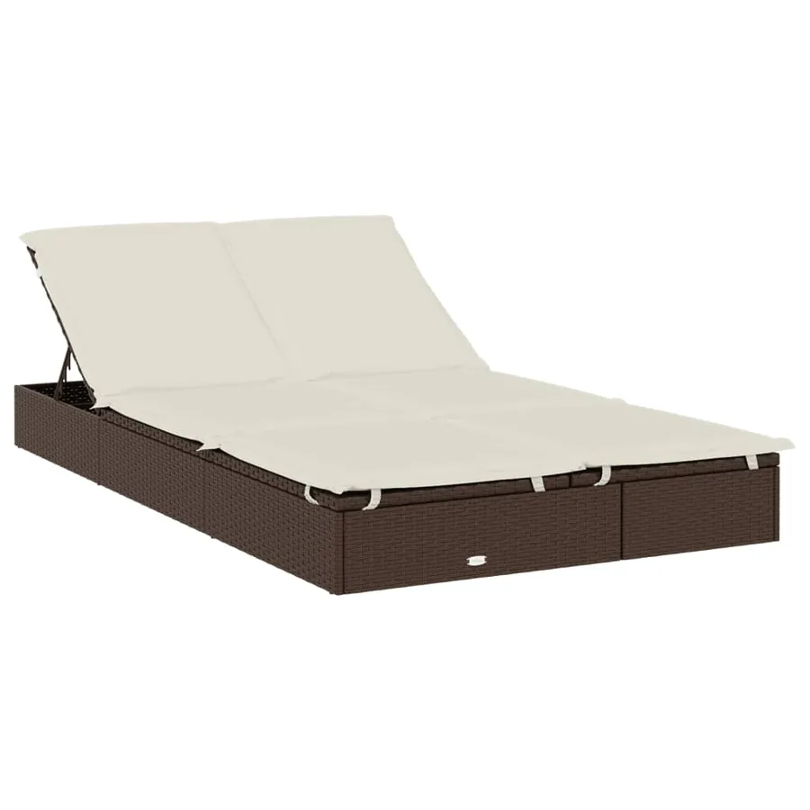 Transat 2 places avec toit rond noir 211x112x140 cm - 41