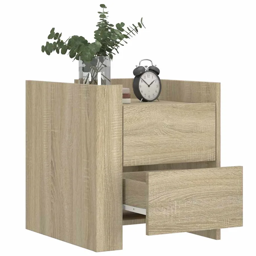 Table de chevet chêne sonoma 45x50x50 cm bois d’ingénierie - 3