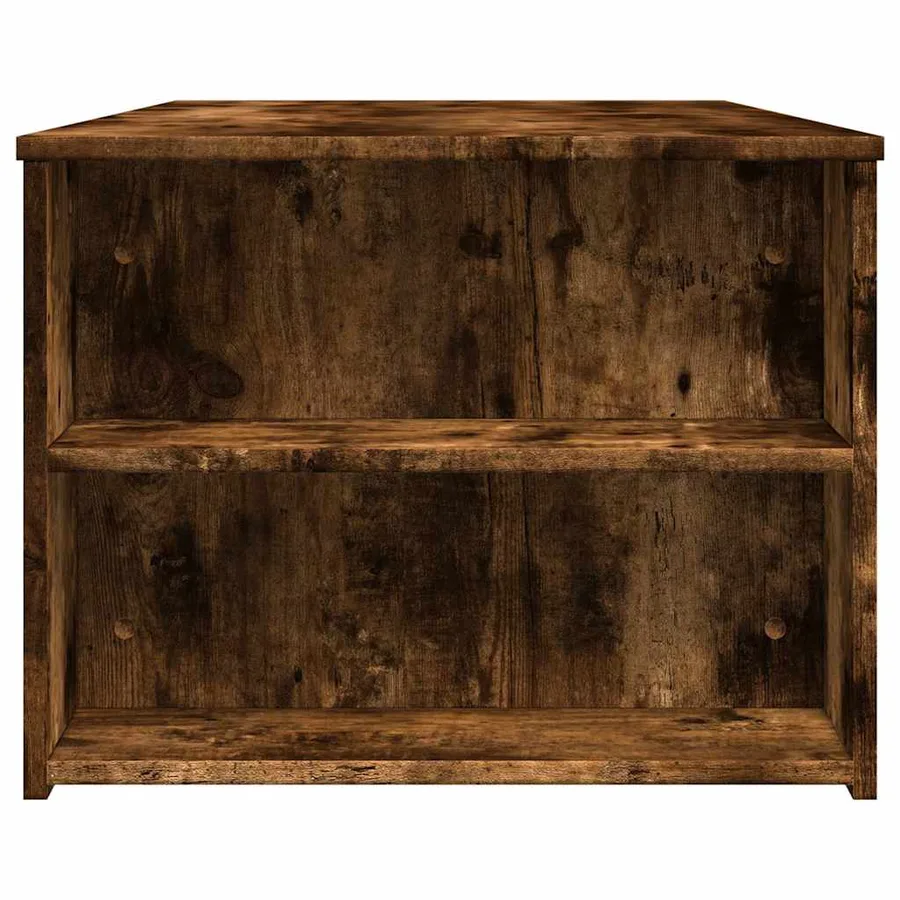 Table basse chêne fumé 102x55x42 cm bois d'ingénierie - 5