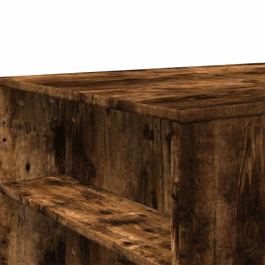 Table basse chêne fumé 102x55x42 cm bois d'ingénierie - 7