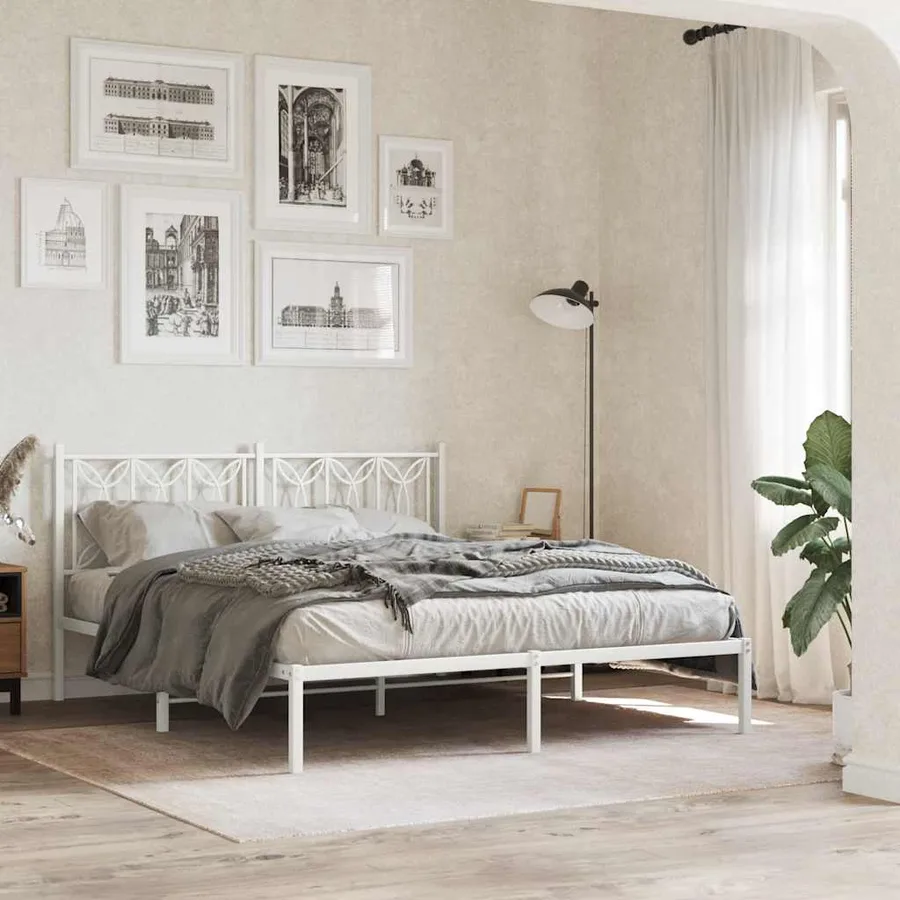 Tête de lit de remplacement métal blanc 150 cm - 3