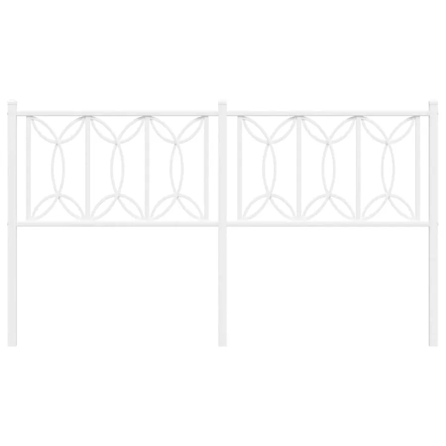 Tête de lit de remplacement métal blanc 150 cm - 4