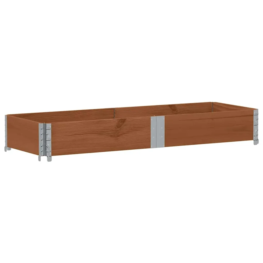 Jardinière marron 150x50 cm bois massif de pin - 2