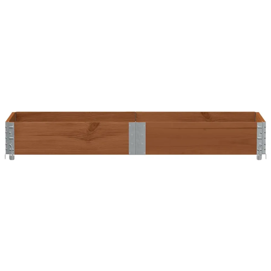 Jardinière marron 150x50 cm bois massif de pin - 3