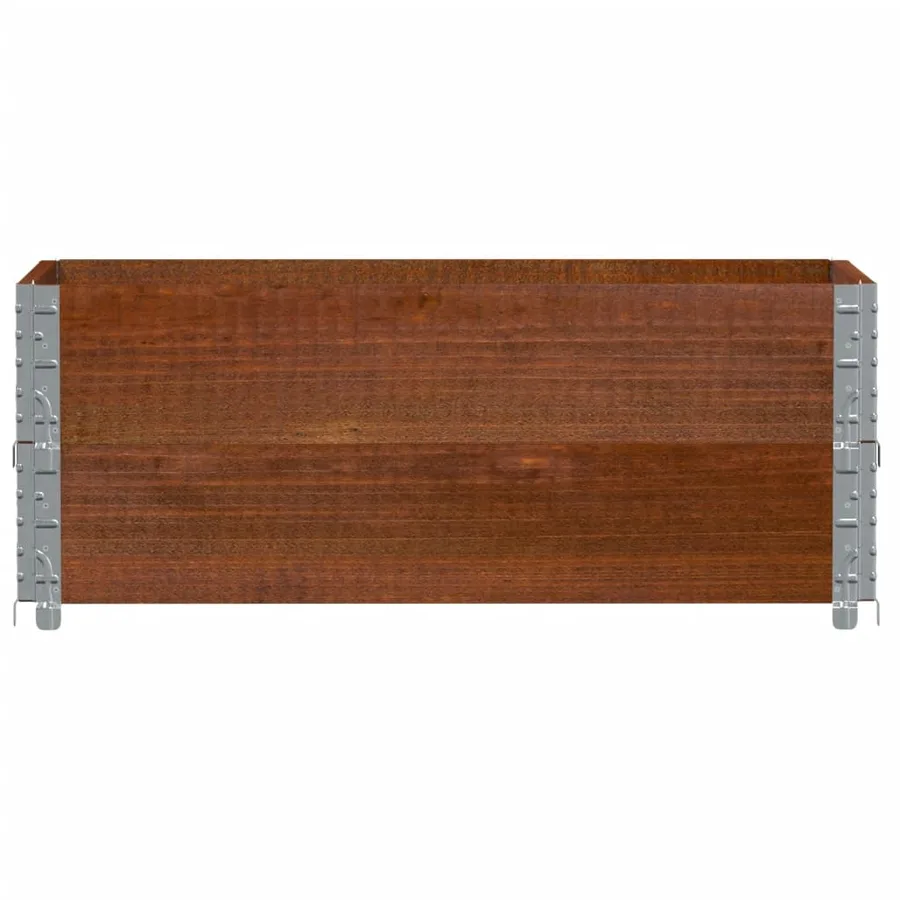 Jardinière marron 100x50 cm bois massif de pin - 3