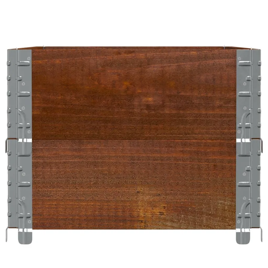 Jardinière marron 100x50 cm bois massif de pin - 4