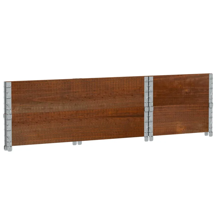 Jardinière marron 100x50 cm bois massif de pin - 6