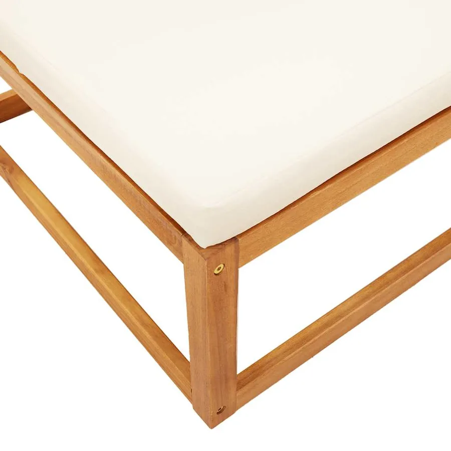 Ensemble de canapés de jardin 3 pièces avec coussins en bois d'acacia et rotin - 10