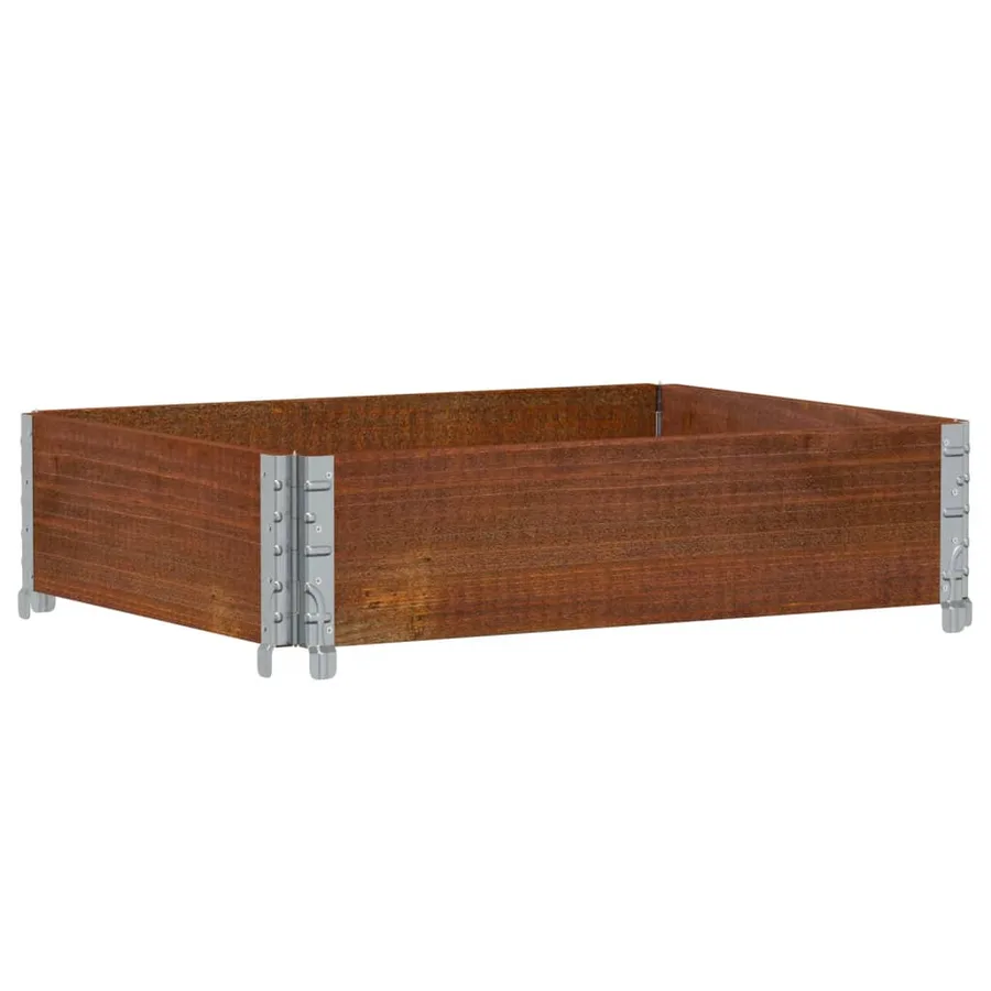 Jardinière marron 80x60 cm bois massif de pin - 2